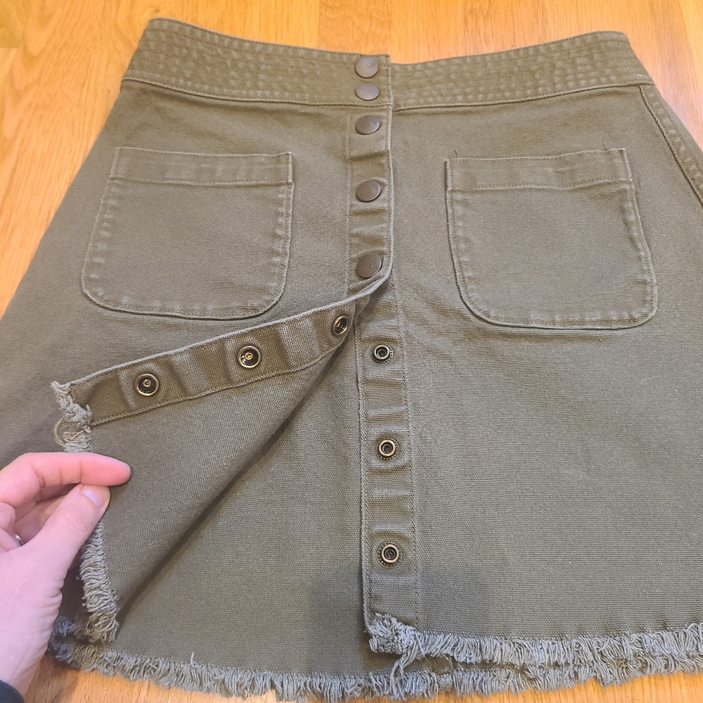 Madewell Green Denim Miniskirt - Size 4